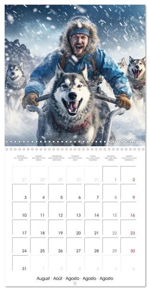 Produktbild: Des huskies adorables (Calendrier mural carr&eacute; 2026 30x30 cm) Calendrier double avec une page pour vos prises de notes