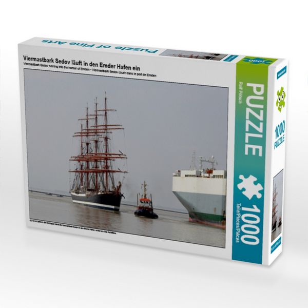 Produktbild: CALVENDO Puzzle Viermastbark Sedov l&auml;uft in den Emder Hafen ein | 1000 Teile Lege-Gr&ouml;&szlig;e 64x48cm Foto-Puzzle f&uuml;r gl&uuml;ckliche Stunden