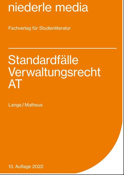 Produktbild: Standardf&auml;lle Verwaltungsrecht AT - 2022