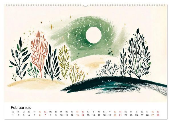 Produktbild: Ein Jahr in sanften Farben (Wandkalender 2027 DIN A2 quer), CALVENDO Monatskalender