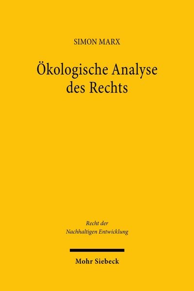 Produktbild: &Ouml;kologische Analyse des Rechts