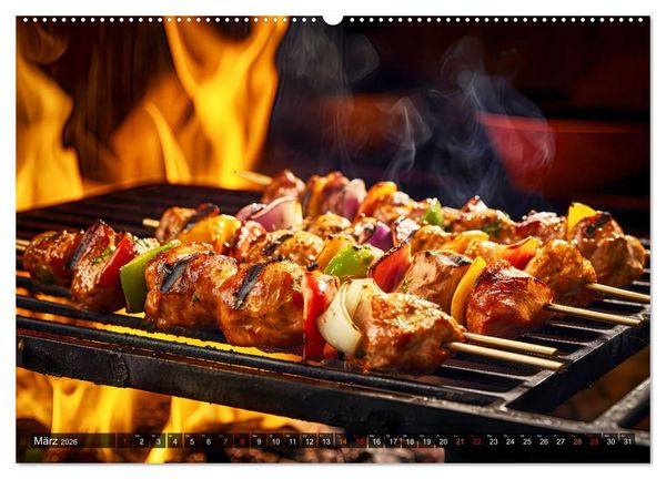 Produktbild: BBQ Feuerzauber - Grillkalender (Wandkalender 2026 DIN A2 quer), CALVENDO Monatskalender