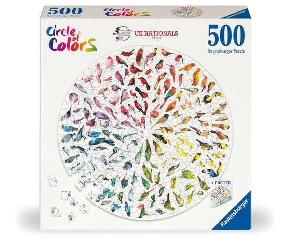 Erwachsenenpuzzle 500 Teile - Bunte Vögel