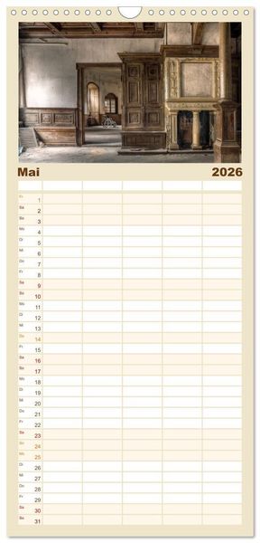 Produktbild: Familienplaner 2026 - Verlassene Orte im Harz mit 5 Spalten (Wandkalender, 21 x 45 cm) CALVENDO