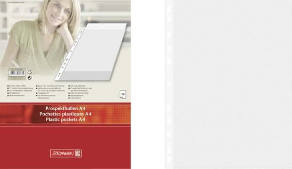Produktbild: Brunnen Prospekth&uuml;llen | A4, transparent, 10 St&uuml;ck