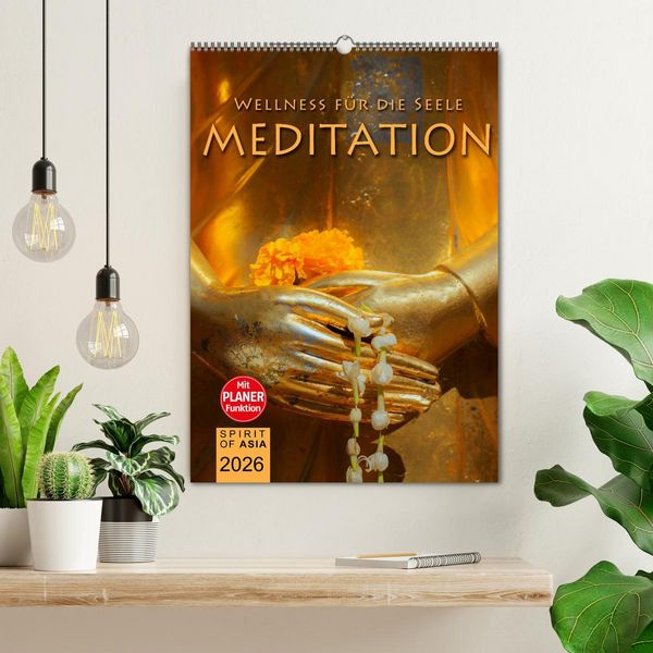 Produktbild: MEDITATION - Wellness f&uuml;r die Seele (Wandkalender 2026 DIN A2 hoch), CALVENDO Monatskalender