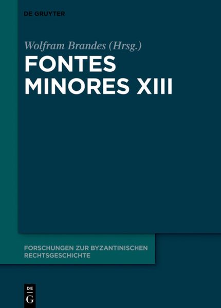 Produktbild: Fontes Minores XIII