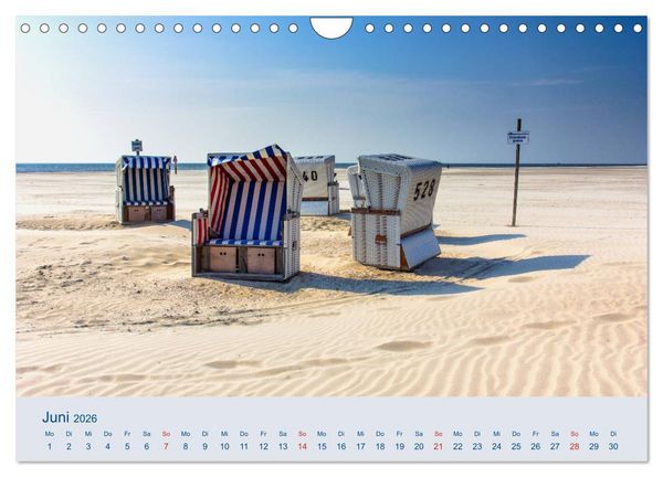 Produktbild: Nordseek&uuml;ste Am Strand von Sankt Peter-Ording (Wandkalender 2026 DIN A4 quer), CALVENDO Monatskalender