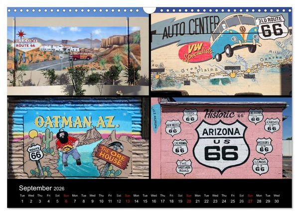 Produktbild: Route 66 in the Southwest (UK-Version) (Wall Calendar 2026 DIN A3 landscape), CALVENDO 12 Month Wall Calendar