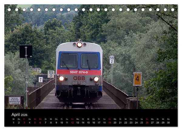 Produktbild: Mit der Bahn durch die Alpen (Tischkalender 2026 DIN A5 quer), CALVENDO Monatskalender