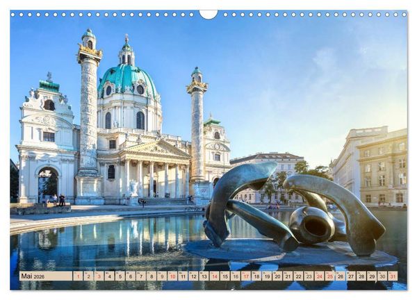 Produktbild: Geliebtes Wien. &Ouml;sterreichs Perle an der Donau (Wandkalender 2026 DIN A3 quer), CALVENDO Monatskalender