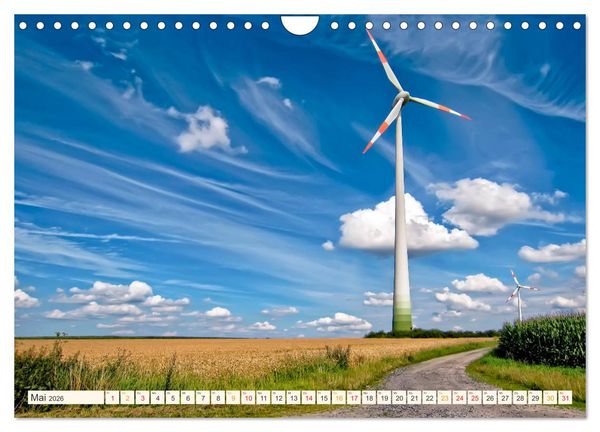 Produktbild: Windrad - Fluch und Segen (Wandkalender 2026 DIN A4 quer), CALVENDO Monatskalender