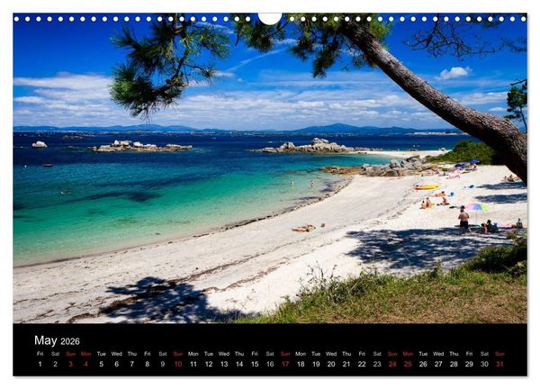 Produktbild: Beaches of Galicia (Wall Calendar 2026 DIN A3 landscape), CALVENDO 12 Month Wall Calendar