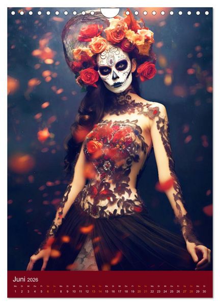 Produktbild: Dia de Muertos Kreative Portr&auml;ts in Festanlehnung (Wandkalender 2026 DIN A4 hoch), CALVENDO Monatskalender