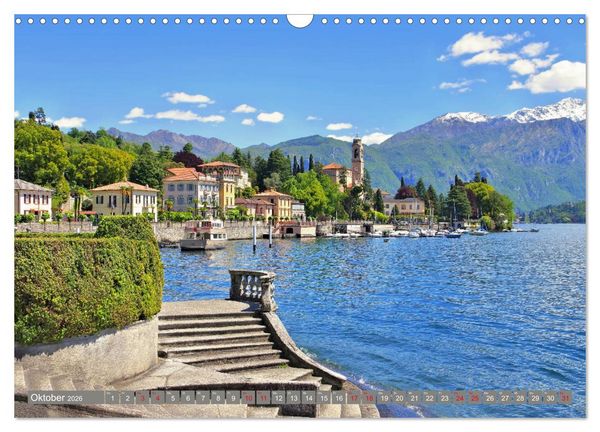 Produktbild: Comer See - Mediterraner Charme in alpiner Landschaft (Wandkalender 2026 DIN A3 quer), CALVENDO Monatskalender