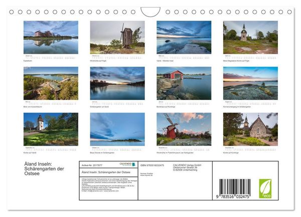 Produktbild: &Aring;land Inseln: Sch&auml;rengarten der Ostsee (Wandkalender 2026 DIN A4 quer), CALVENDO Monatskalender