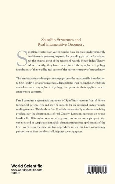 Produktbild: Spin/pin-Structures and Real Enumerative Geometry