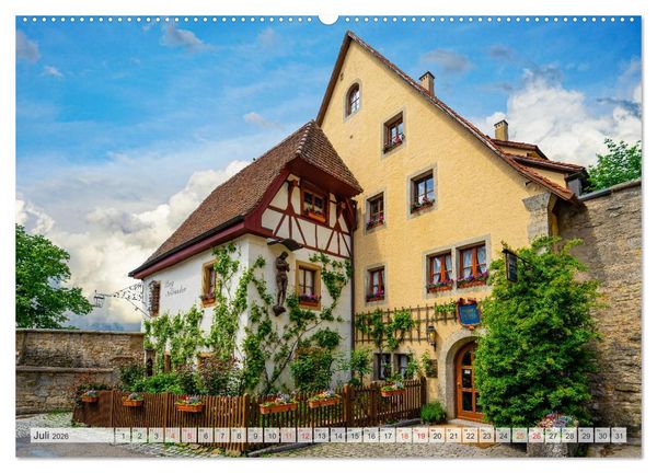 Produktbild: Rothenburg ob der Tauber Impressionen (hochwertiger Premium Wandkalender 2026 DIN A2 quer), Kunstdruck in Hochglanz
