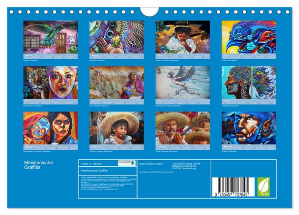 Produktbild: Mexikanische Graffitis (Wandkalender 2026 DIN A4 quer), CALVENDO Monatskalender