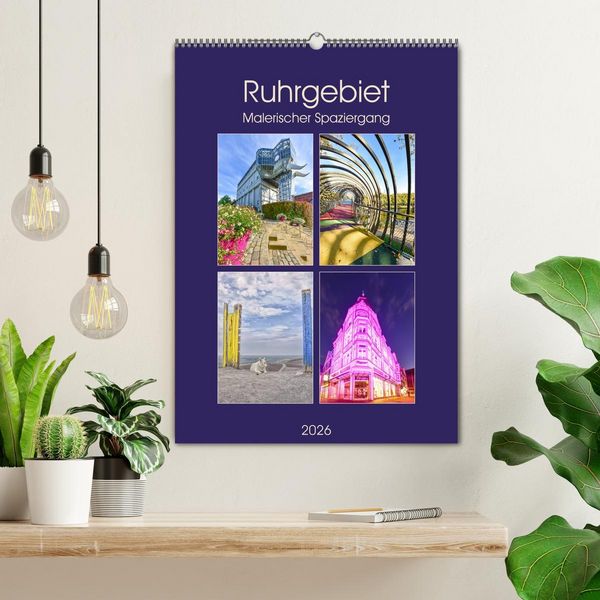 Produktbild: Ruhrgebiet - Malerischer Spaziergang (Wandkalender 2026 DIN A2 hoch), CALVENDO Monatskalender