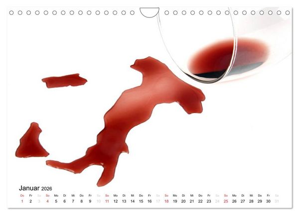 Produktbild: Wein schmeckt fein (Wandkalender 2026 DIN A4 quer), CALVENDO Monatskalender