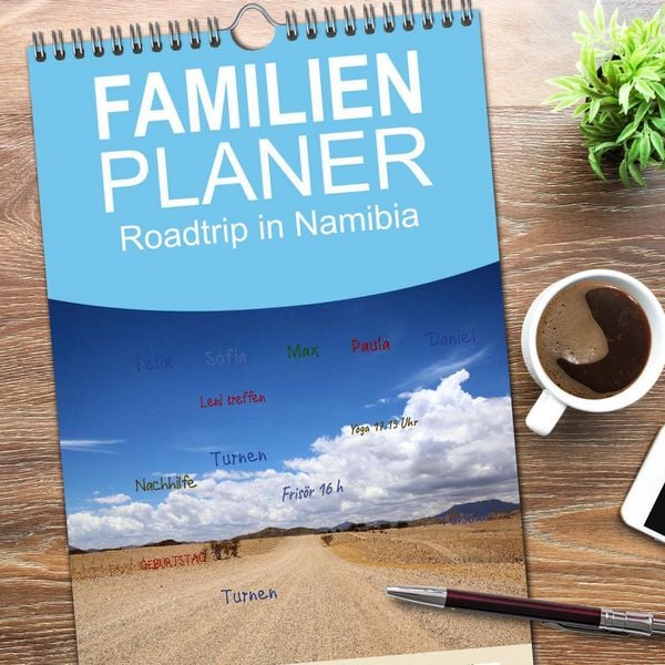 Produktbild: Familienplaner 2026 - Roadtrip in Namibia mit 5 Spalten (Wandkalender, 21 x 45 cm) CALVENDO