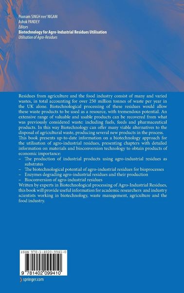 Produktbild: Biotechnology for Agro-Industrial Residues Utilisation