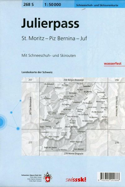 Produktbild: 268S Julierpass Schneesportkarte