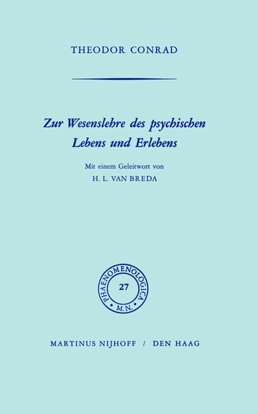 Produktbild: Zur Wesenlehre des psychischen Lebens und Erlebens