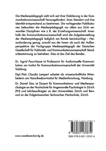 Produktbild: Medienp&auml;dagogik in der Kommunikationswissenschaft