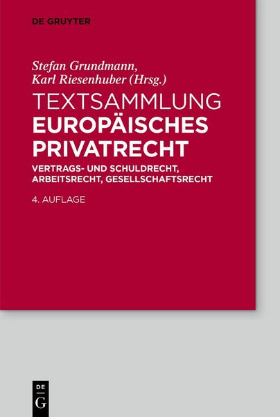 Produktbild: Textsammlung Europ&auml;isches Privatrecht