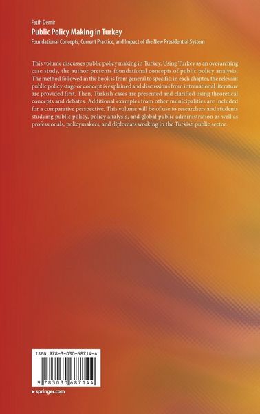 Produktbild: Public Policy Making in Turkey