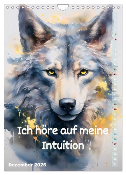 Produktbild: Ich bin stark - Ein tierischer Affirmationskalender (Wandkalender 2026 DIN A4 hoch), CALVENDO Monatskalender