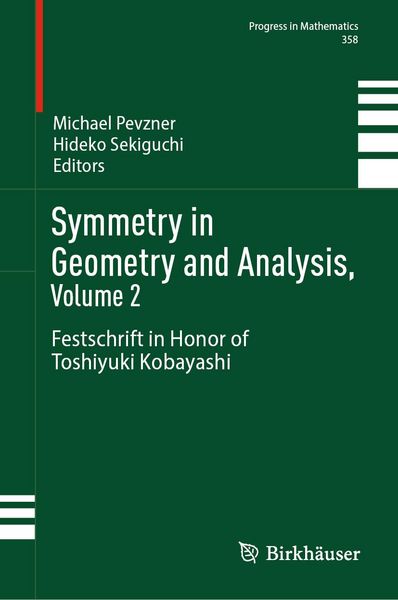 Produktbild: Symmetry in Geometry and Analysis, Volume 2