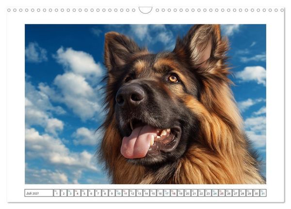 Produktbild: Treue, die bleibt. Emotionale Augenblicke mit Sch&auml;ferhunden. (Wandkalender 2027 DIN A3 quer), CALVENDO Monatskalender