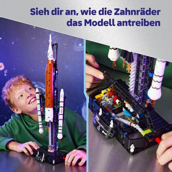 Produktbild: LEGO Technic 42221 NASA Artemis SLS-Schwerlastrakete, Modellbau Kinder