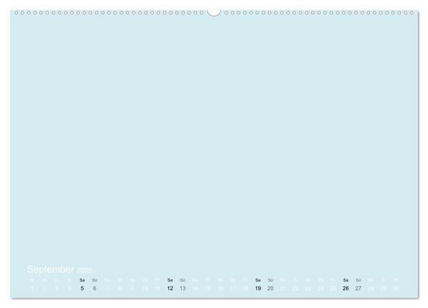 Produktbild: Bastelkalender - hell Blau (Wandkalender 2026 DIN A2 quer), CALVENDO Monatskalender