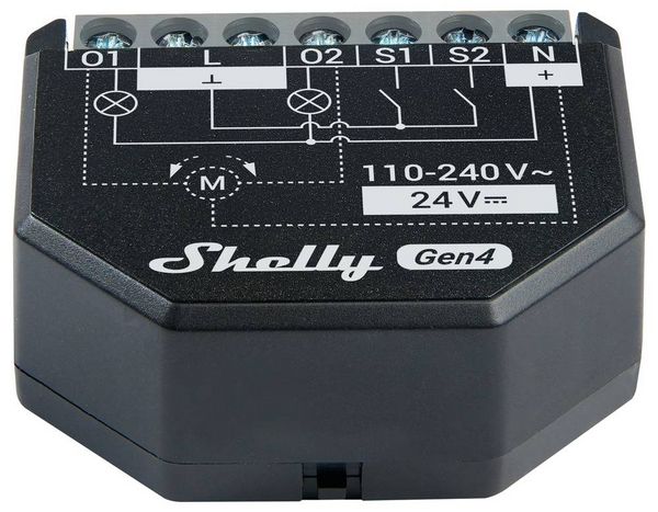 Produktbild: Shelly 2PM Gen4 Steuerger&auml;t Bluetooth, Wi-Fi, ZigBee