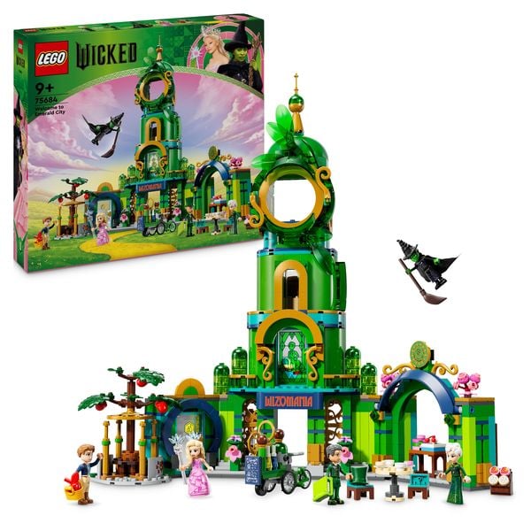 LEGO® Wicked Willkommen in Emerald City (75684); Spielzeug zum Sammeln mit Turm, Glinda und Elphaba