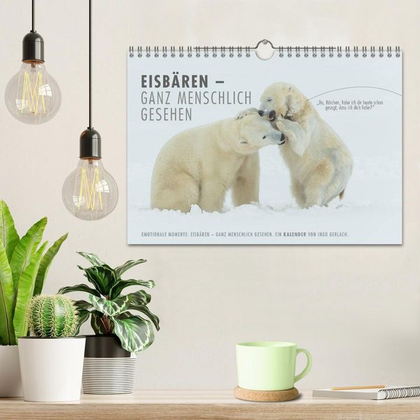 Produktbild: Emotionale Momente: Eisb&auml;ren - ganz menschlich gesehen. (Wandkalender 2026 DIN A4 quer), CALVENDO Monatskalender