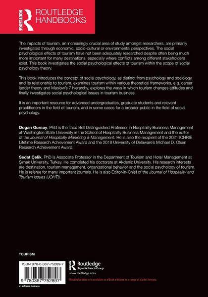 Produktbild: Routledge Handbook of Social Psychology of Tourism