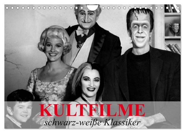 Kultfilme - schwarz-weiße Klassiker (Wandkalender 2026 DIN A4 quer), CALVENDO Monatskalender
