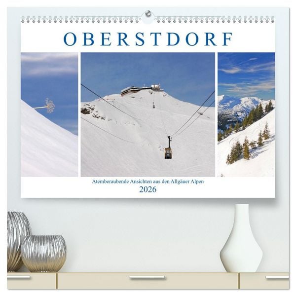 Produktbild: Oberstdorf. Atemberaubende Ansichten aus den Allg&auml;uer Alpen (hochwertiger Premium Wandkalender 2026 DIN A2 quer), Kunstdruck in Hochglanz