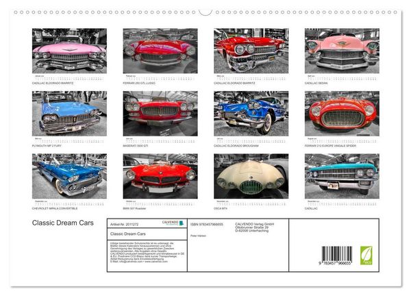 Produktbild: Classic Dream Cars (hochwertiger Premium Wandkalender 2026 DIN A2 quer), Kunstdruck in Hochglanz