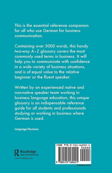 Produktbild: German/English Business Glossary