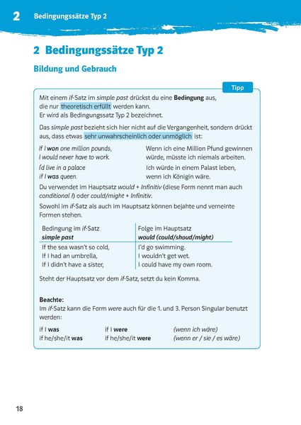 10-Minuten-Training Englisch Grammatik If-Clauses 6.-8. Klasse