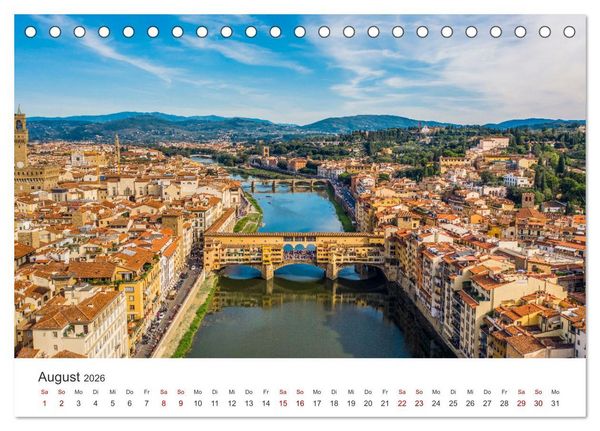 Produktbild: Florenz - Die Hauptstadt der Toskana. (Tischkalender 2026 DIN A5 quer), CALVENDO Monatskalender