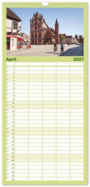 Produktbild: Familienplaner 2027 - Elbetal Nord - Radland Deutschland mit 5 Spalten (Wandkalender, 21 x 45 cm) CALVENDO