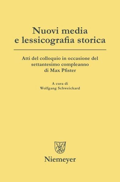 Produktbild: Nuovi media e lessicografia storica