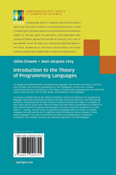 Produktbild: Introduction to the Theory of Programming Languages